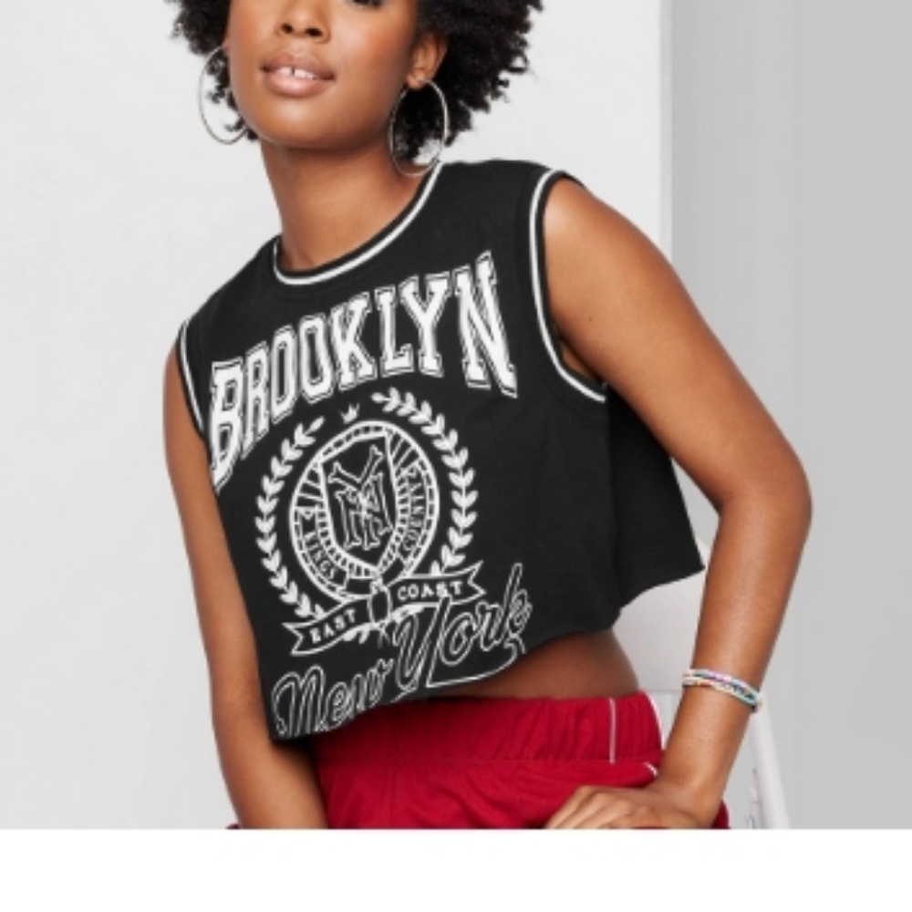 3/$18 Brooklyn Cropped Muscle T-Shirt- Wild Fable
